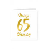 Verjaardagskaart Goud Wit 65 Jaar